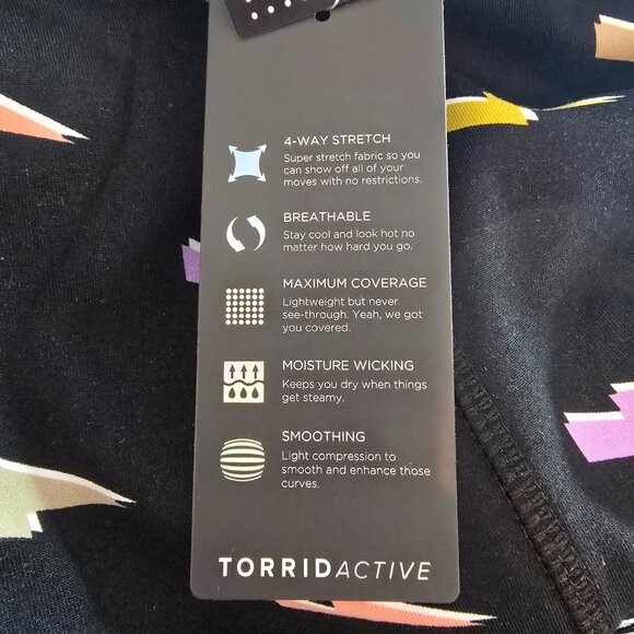 TORRID ACTIVE - WOMEN'S SIZE 3X - CAPRI LEGGINGS - WORKOUT - BNWT - LIGHTNING - Picture 7 of 7
